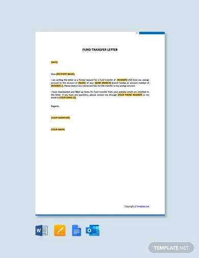 FREE 10+ Fund Transfer Letter Samples in MS Word | Pages | Google Docs ...