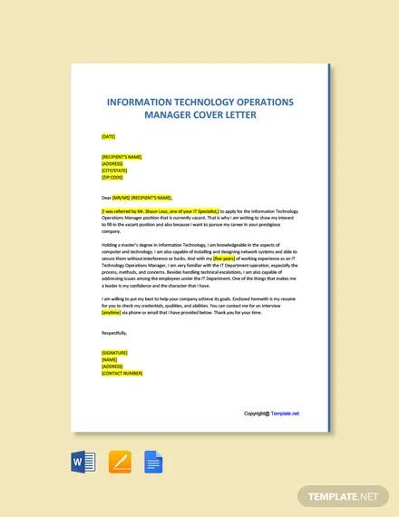 Free 10 Sample Information Technology Cover Letter Templates In Pdf Ms Word