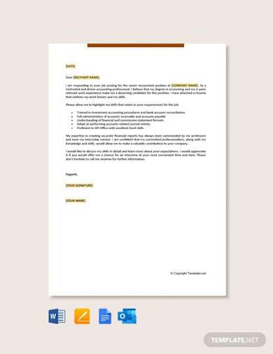 FREE 10+ Job Application Letter Samples for Accountant in MS Word | Pages | Google Docs | MS ...