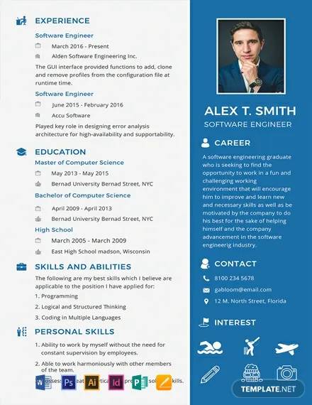 FREE 17 Sample Software Engineer Resume Templates In MS Word PDF