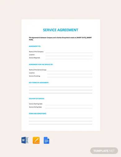 free service agreement template