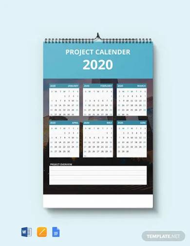 Download FREE 20+ Project Calendar Samples in MS Word | Pages | Google Docs | Google Sheets | Numbers ...