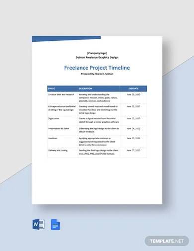 freelance project timeline template