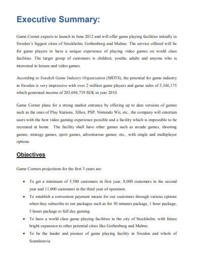 gaming cafe business plan pdf