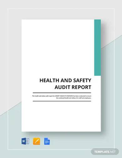 health and safety audit report template