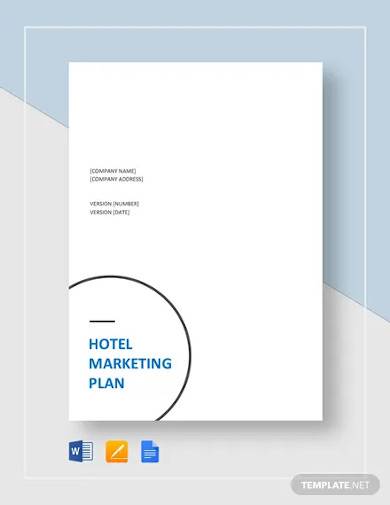 hotel marketing plan template