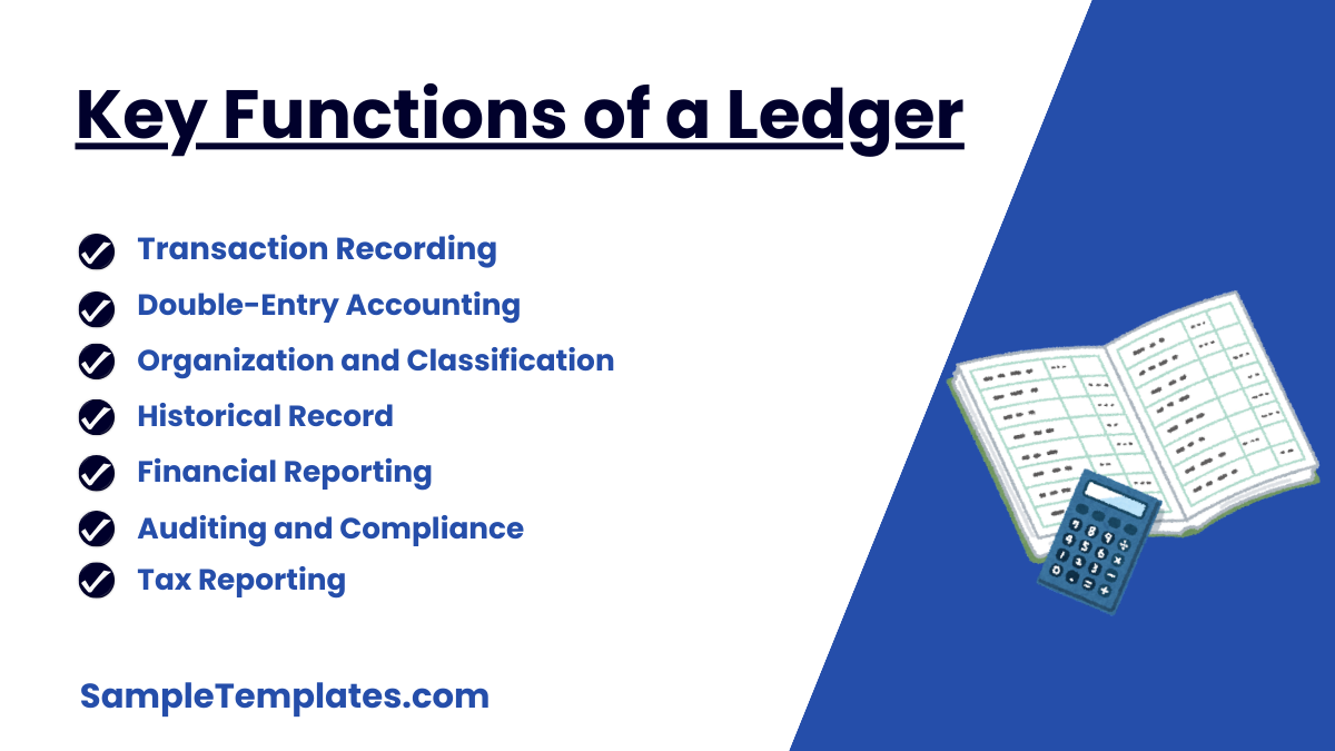 key functions of a ledger