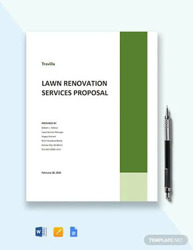 lawn services proposal template
