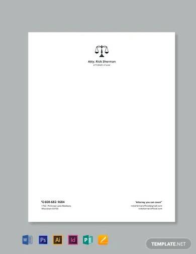 Free 12 Sample Legal Letterhead Templates In Ai Indesign Ms Word Pages Psd Publisher Pdf