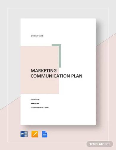 marketing communication plan template