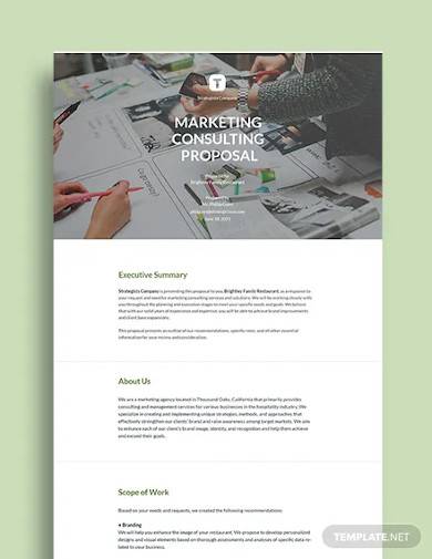 marketing consulting proposal template