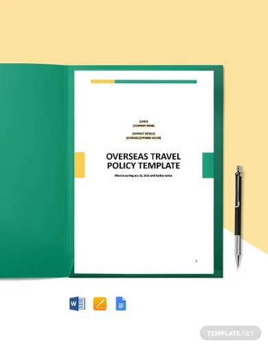 overseas travel policy template