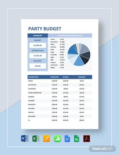 FREE 10+ Party Budget Samples in MS Word  Pages  Google Docs  Google