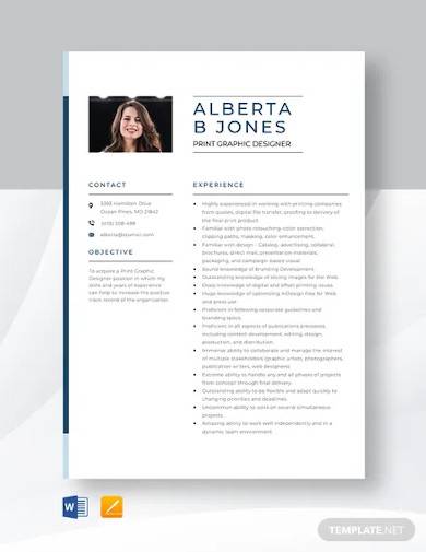 simple graphic designer resume