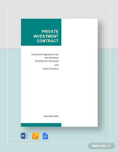 private investment contract template