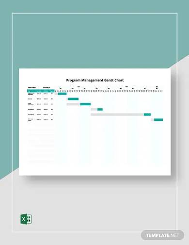 program management gantt chart template