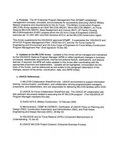 program management plan template