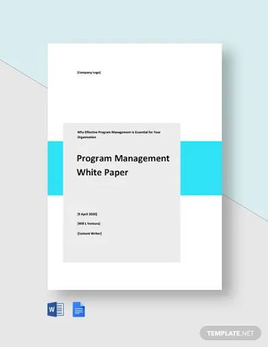 program management white paper template