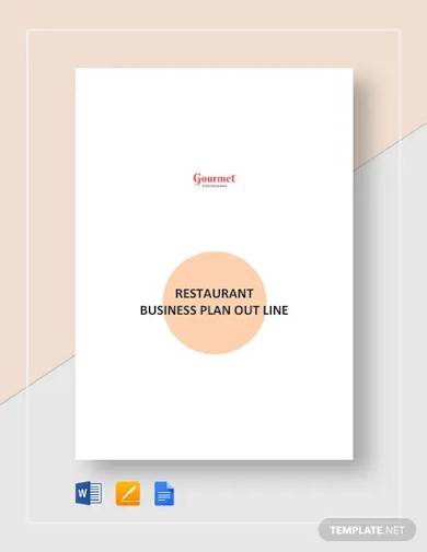 restaurant business plan outline template
