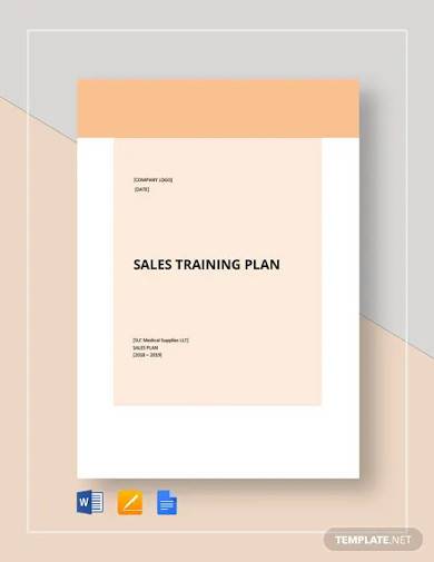 sales training plan template