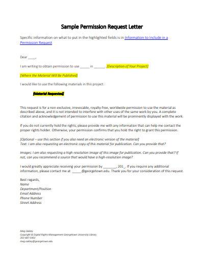sample permission request letter