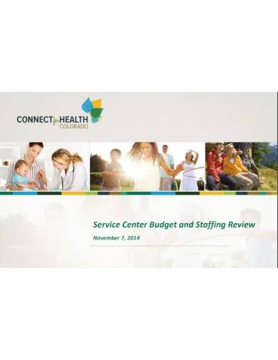 sample service centre budget
