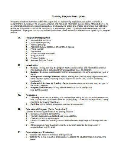 FREE 10 Program Description Samples In PDF MS Word