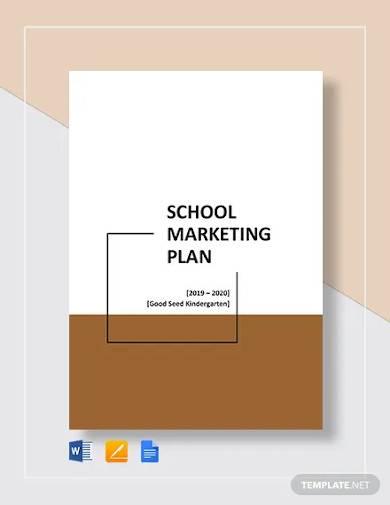 school marketing plan template