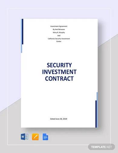 security investment contract template1