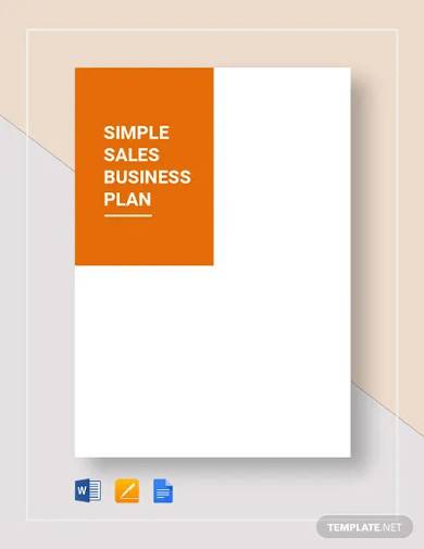 simple sales business plan template