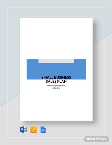 small business sales plan template