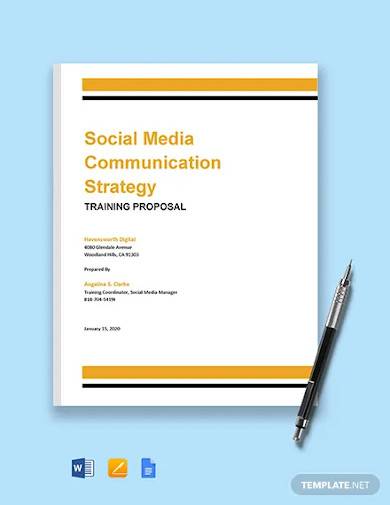 social media training proposal template