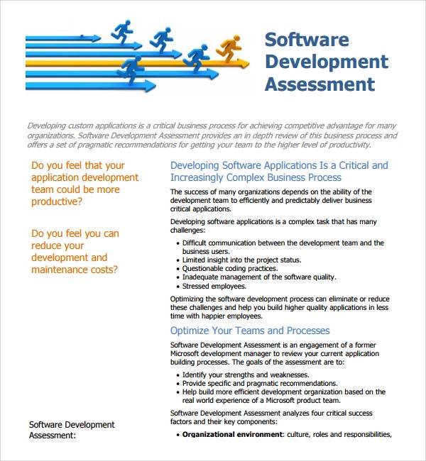 FREE 12+ Sample Software Assessment Templates in PDF MS Word