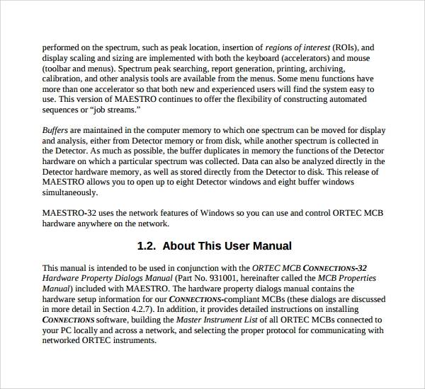 Software Manual Template