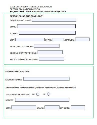 special education division form