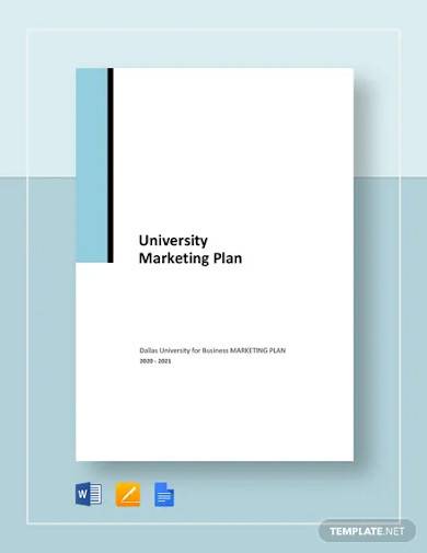 university marketing plan template
