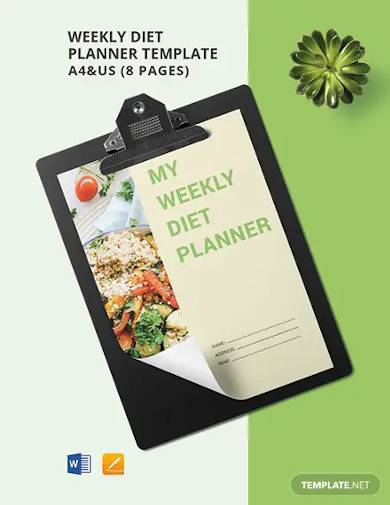 weekly diet planner template