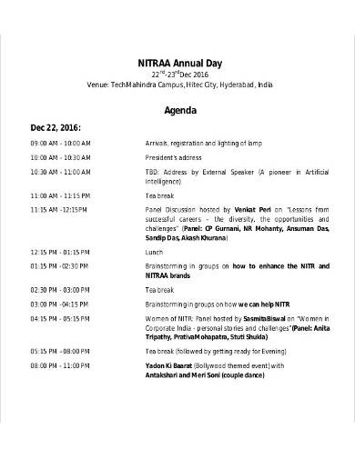 annual day agenda template