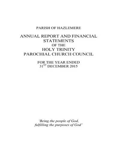 annual report and financial statement