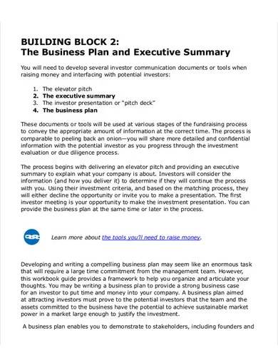 business executive summary template