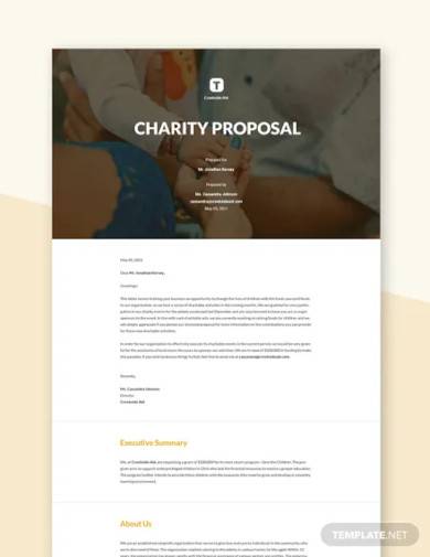 charity proposal template