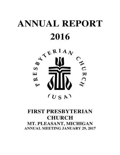 church annual financial report