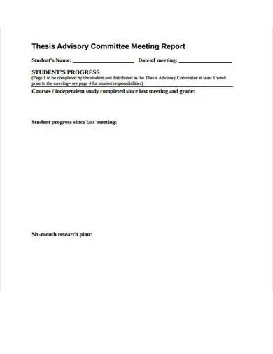 committee meeting report sample