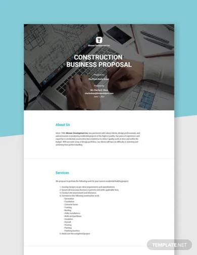 construction business proposal template