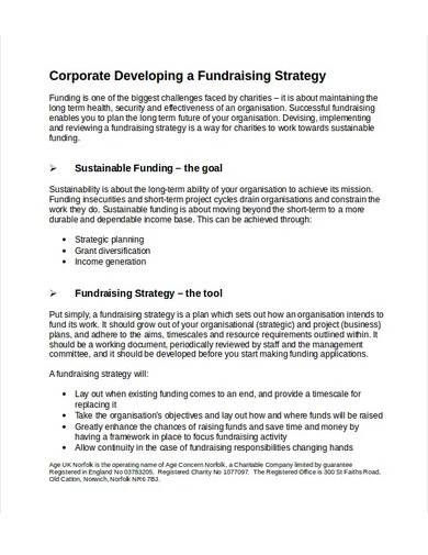 corporate fundraising strategy