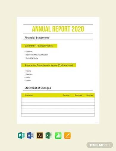 free annual expense report template