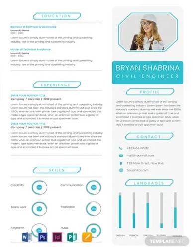 Free 14 Sample Civil Engineer Resume Templates In Pdf Ms Word Psd Indesign Publisher Pages