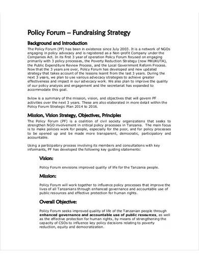 fundraising strategy template