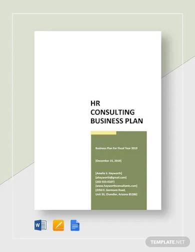 hr consulting firm business plan pdf