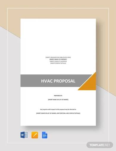 Free 10 Hvac Proposal Samples In Ms Word Pages Google Docs Pdf